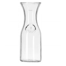 Libbey 11" Clear Glass 1-Liter Embossed Wine Decanter Jug Vase (97000) Mexico 