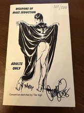 Tim Vigil Signed Original Pencil Sketch Sketchbook Limited Edition Comic Art