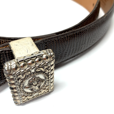 Vintage 1995 Brighton Brown Leather Museum Collection Belt  display picture 3