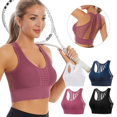 Hot Fitness Damen Workout Sport BH Yoga Weste Rückenfrei Schnell Trocknend Gym Tank Top - Bild 1 von 4