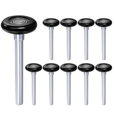 10pcs 1.8" Nylon Garage Door Rollers for 2" Garage Track 4.25" Stem Black