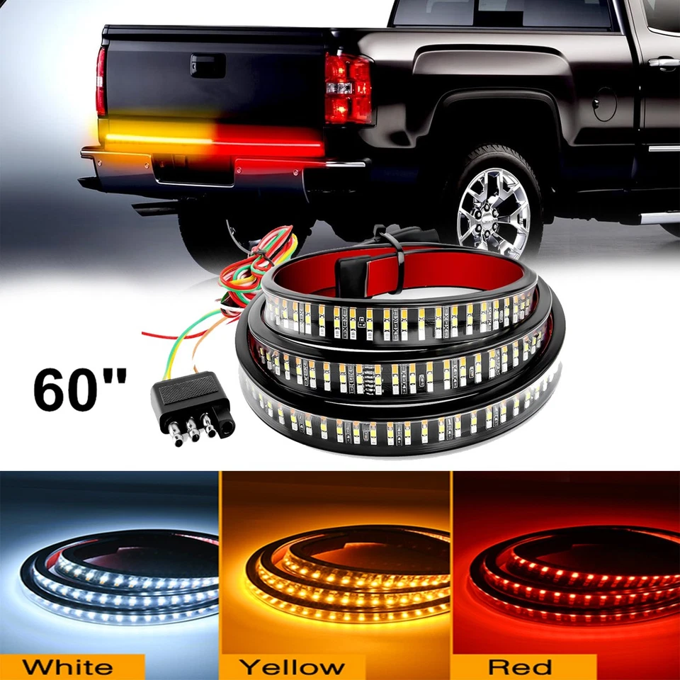 Barra de luz traseira de LED 60" 4 linhas faixa de 6 funções para picape Nissan - Imagem 2 de 4