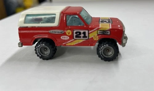 Vintage Hot Wheels Ford Bronco 4x4 Real Riders Truck 1982 Missing Motorcycle
