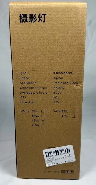 Bulb Lamp Spiral Daylight Energy Saving E27 CFL Studio Photo 150W 5500K 220V - Image 4 of 4