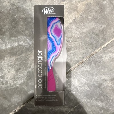 Wet Brush Pro Detangler Marble Oval Detangling Brush Rubber Handle 