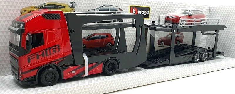 Camiones Volvo Multicar Land Rover Burago escala 1/43 18-31456 - rojo Foto 2 de 4