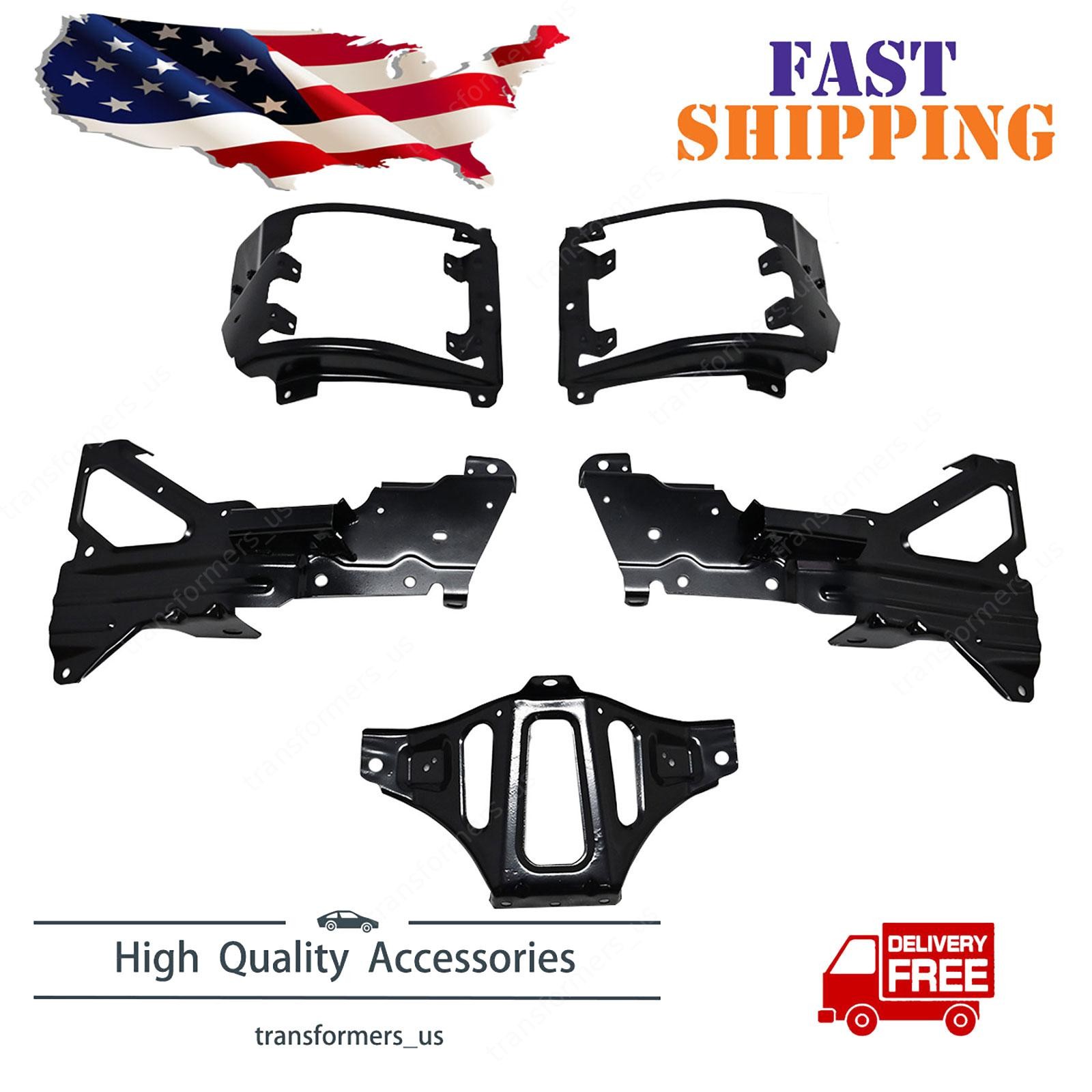 Fit 2016-2018 Chevrolet Silverado 1500 Front Bumper Support & Mount Bracket Set