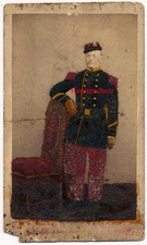 Foto CDV Soldat Frankreich um 1870 (0681)
