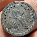Antique 1857 O Seated Liberty Half Dime Silver Coin Details! Metal Detecting Dug