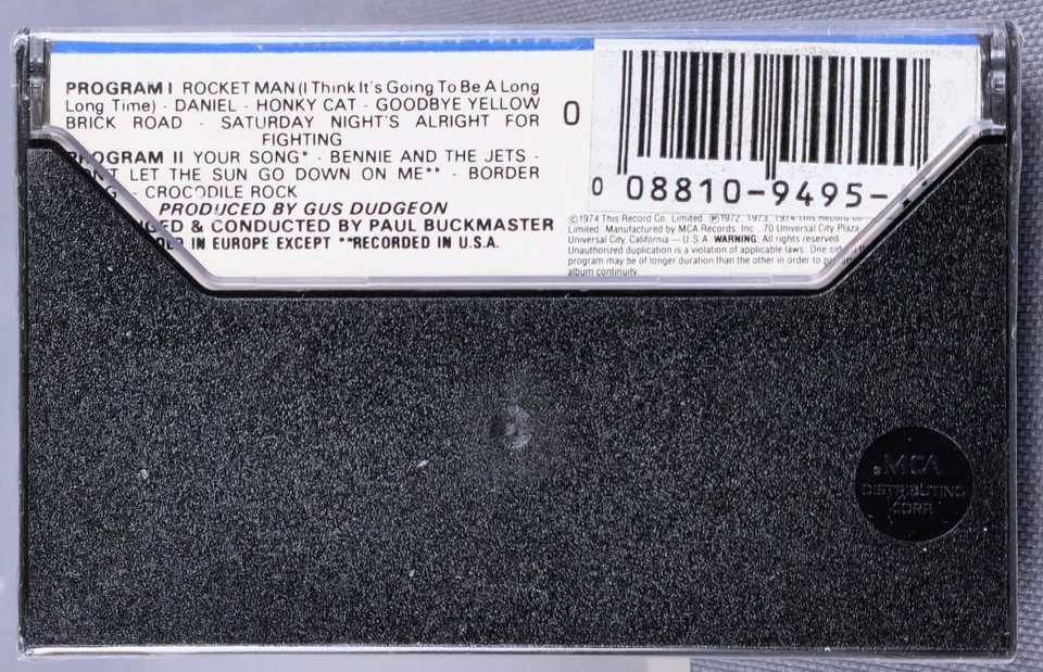 Elton John “Elton John's Greatest Hits” Sealed Cassette Compilation MCA Records - Image 3 of 4