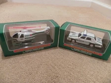 Hess Miniture Lot (2)-2003 Patrol Car & 2005 Helicopter-New in Box