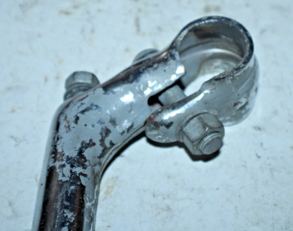 Vástago de pluma vintage de 22,2 mm plateado 65 mm 25,4 mm carretera híbrido acero envío rápido a EE. UU. Foto 3 de 4