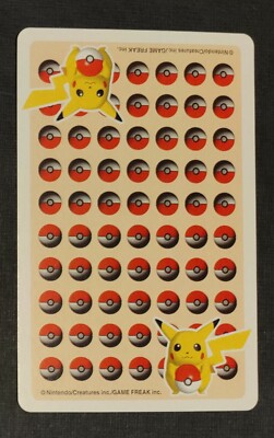 1998 Pokemon Yellow Pikachu Back Snap Poker Playing Card Snap RANDOM PACK FRESH