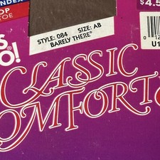 Vintage Hanes SIZE S/ M Pantyhose Classic Comfort Barely There Brown Sz AB NOS