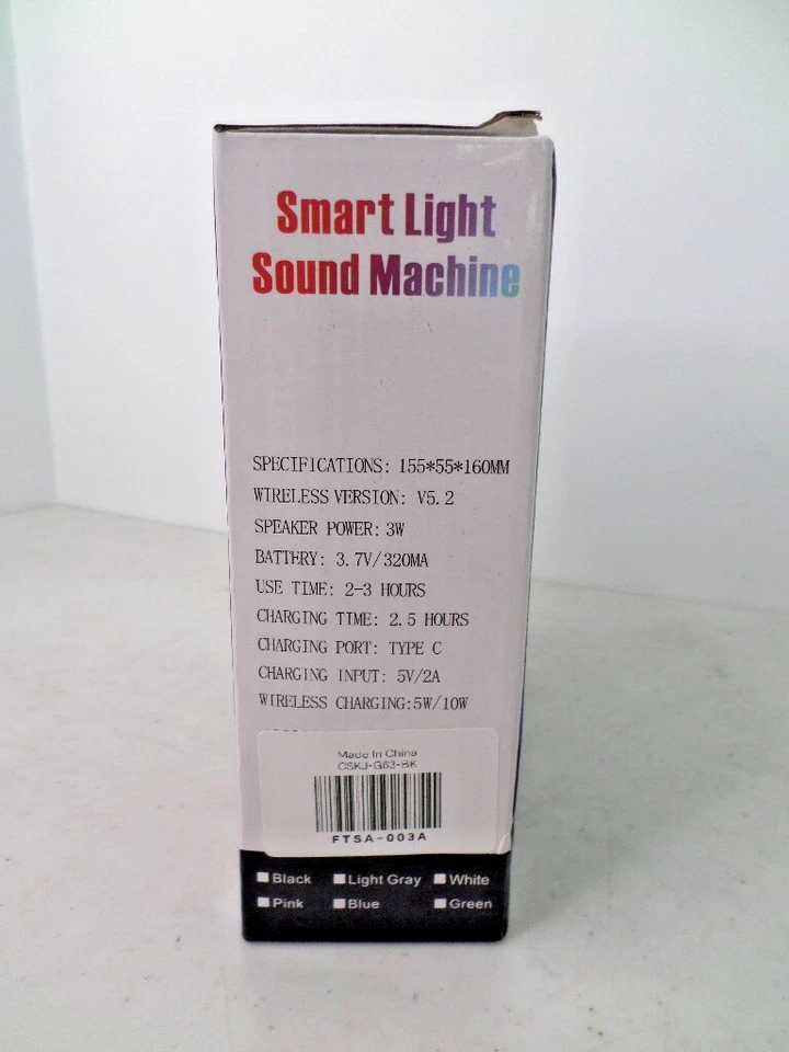 G63 Smart Light Sound Machine Alarm Clock Wireless Charging 3W RGB NEW IN BOX - Image 4 of 4