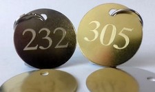 Key Ring Keyring Key Tags large 38mm HOTEL KEY FOB RING NUMBER B&B Steel Room