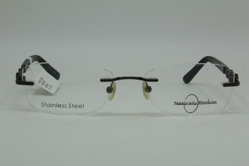 1 Unit NEW NATURALLY RIMLESS NR351 BROWN WOMENS EYEGLASSES FRAMES 51-17-135 #107 - Picture 1 of 7