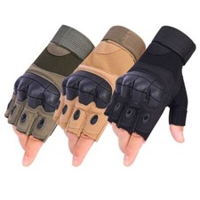 Hard Knuckles Leather Gloves Anti-Slip Outdoor Cycling Gloves Motorcycle Gloves