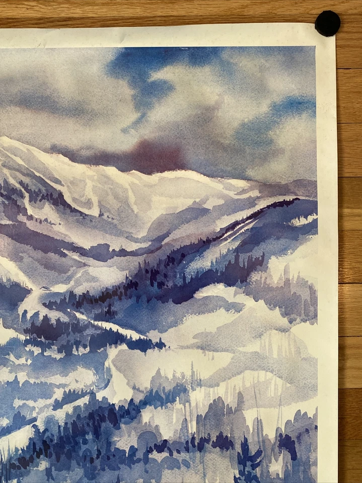 1980 XIII Olympic Winter Games Lake Placid Signed JOHN GALLUCCI Original Poster - Image 4 of 4