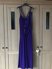 Purple Evening Dress With Spaghetti Straps and Sequins - Immaculate Condition