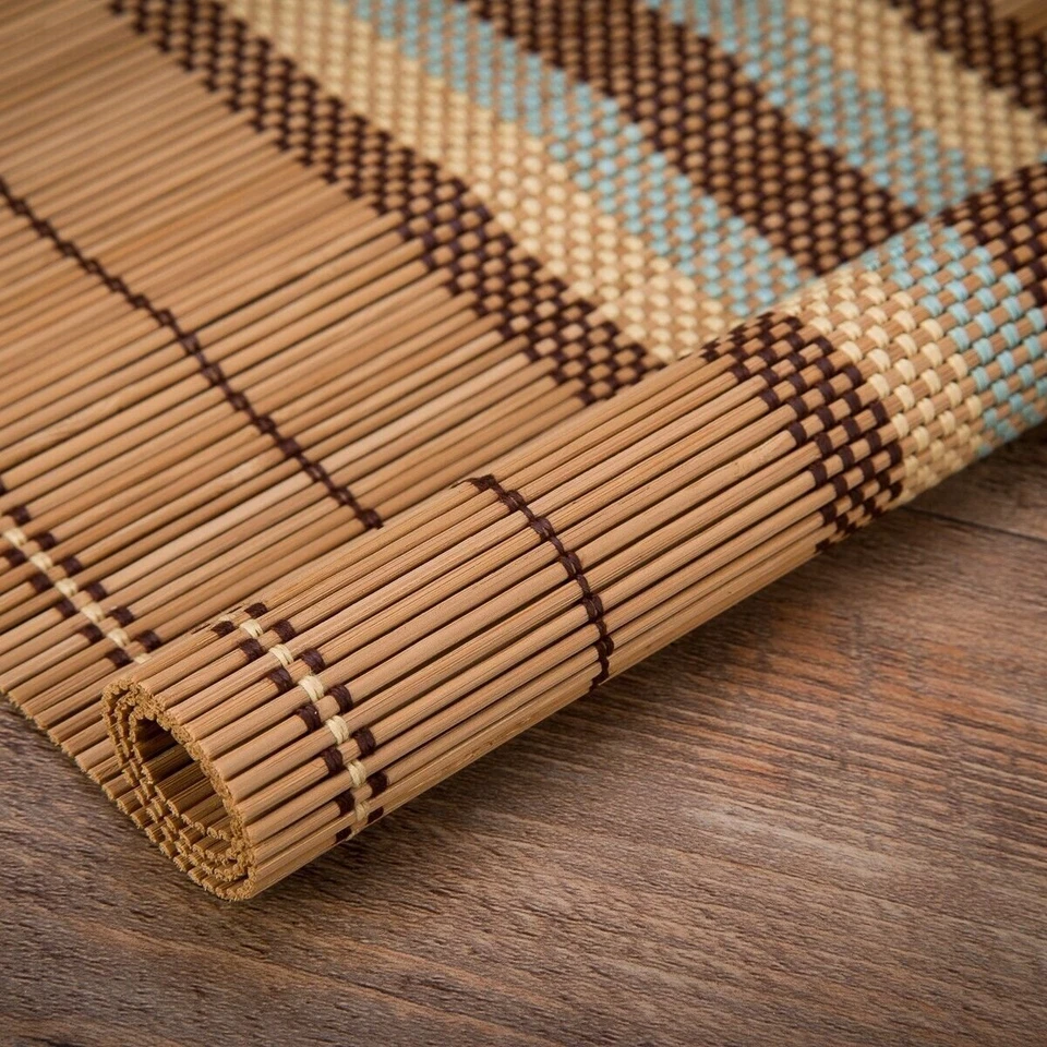 18"x12" Bamboo Table Placemats Non-Slip Table Decor Mats for Dining Set of 4 - Image 3 of 4