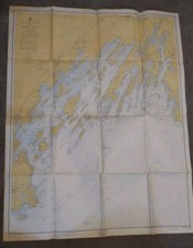 Large Casco Bay East Coast Maine 1959 Vintage Map Dept Of Commerce Good 2 More Large Casco Bay East Coast Maine 1959 Vintage Map Dept Of Commerce Good 2 More