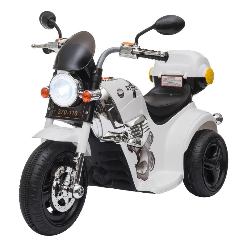 Moto chopper électrique enfants 1-3 ans avec marche arrière véhicule 3km/h trois roues
