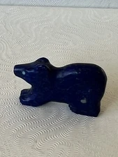 Zuni Blue Bear Pocket Fetish by Maxx Laate, Lapis Lazuli Fmb3 01