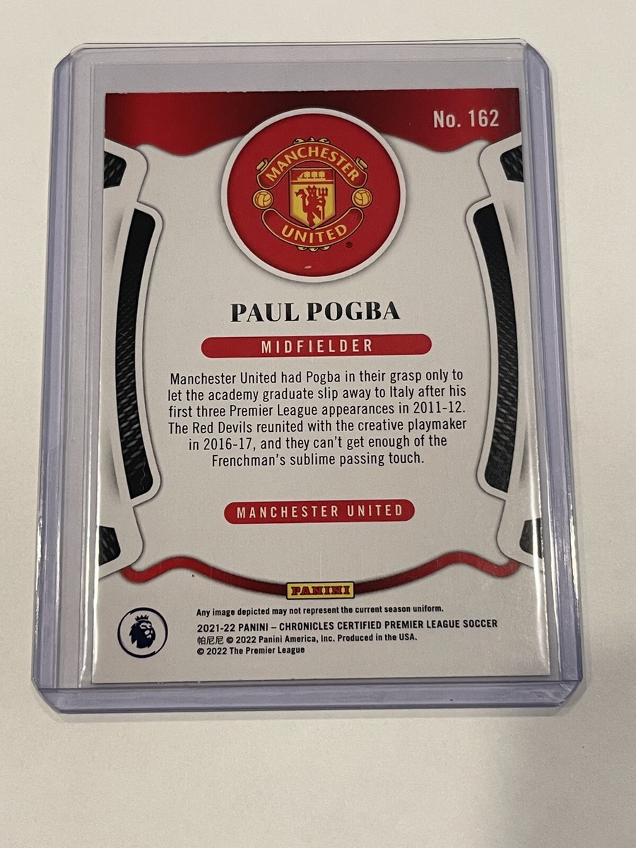 Paul Pogba 2021-22 Panini Chronicles Certified Manchester United