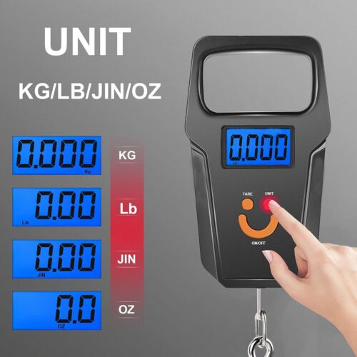 LCD Electronic Digital Portable Scale Luggage Weight Hanging Travel 10G to 50KG - Picture 2 of 5