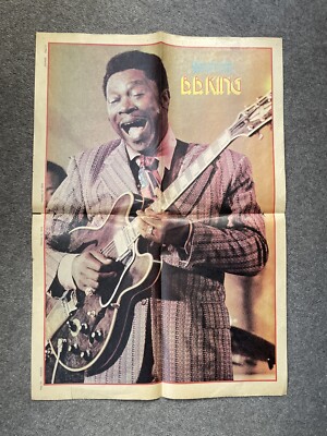 BB King Sounds centre fold magazine poster 12 February 1972 Great condition