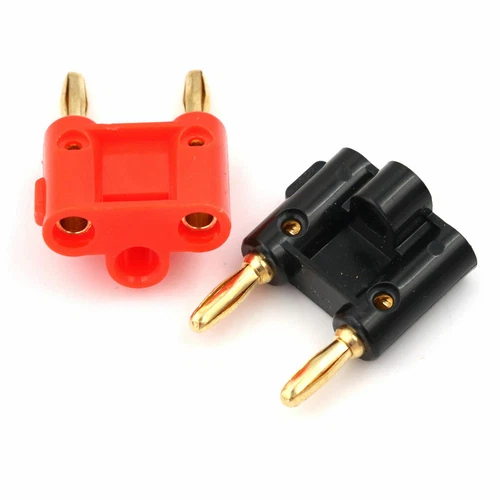 10 Pcs 4mm Gold Plated Dual Banana Plugs Screw Type Speaker Wire Cable Connector - Picture 7 of 14