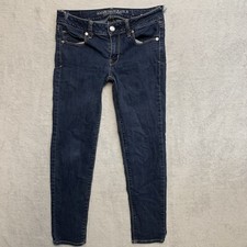 American Eagle Skinny Super Stretch Women  s Blue Jeans Size 4