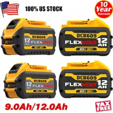 4-Pack 12Ah Replacement For DEWALT DCB609 20V 60V FLEXVOLT Li-Ion Battery DCB606