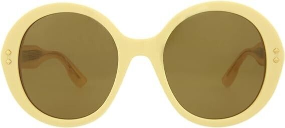 サングラス GUCCI Woman Sunglasses Yellow GG1081S 004 New Gucci Round Women's Sunglasses GG1081S 004 Yellow 54mm