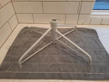 White Folding Metal Christmas Tree Stand for Pole Size 1.25 inches