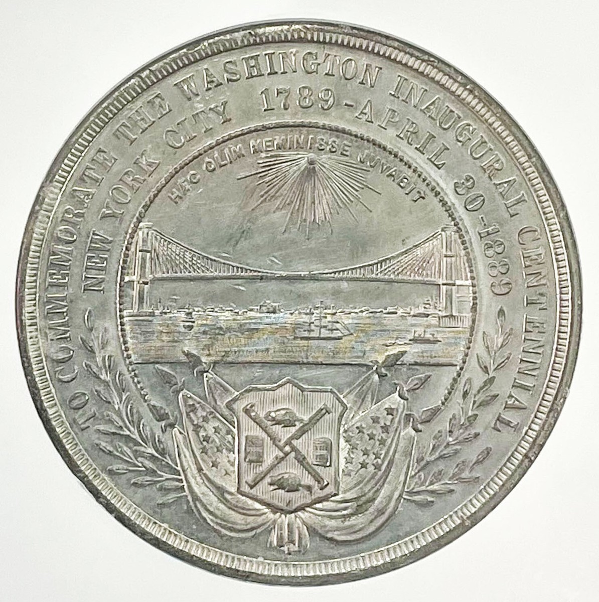 1889 US GEORGE WASHINGTON NGC MS 61 BROOKLYN BRIDGE INAUGURAL 51mm