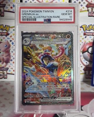 PSA 10 GEM MINT Pokemon Greninja ex 214/167 SIR 2024 SV Twilight