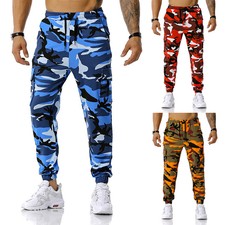 Mens Casual Camo Cargo Pants Trousers Military Combat Army Tactical BDU Pants