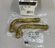Baldwin Estate 5122 Pair Lever Handle in 031 - Non-Lacquered Brass 5122-031-MR