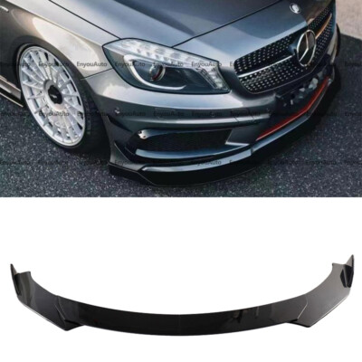 For Mercedes-Benz S450 S500 Front Bumper Lip Spoiler Splitter Glossy Black