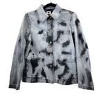 Christian Dior SS 2020 Giacca Denim Sbiancato Blu Nero S 34 US 2 Nuova con etichette