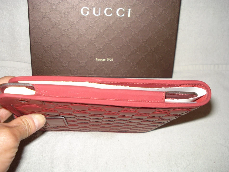 FUNDA/ESTUCHE/MANGA TABLET IPAD 100% AUTÉNTICA GUCCI GUCCISSIMA CUERO ROJO Foto 4 de 4