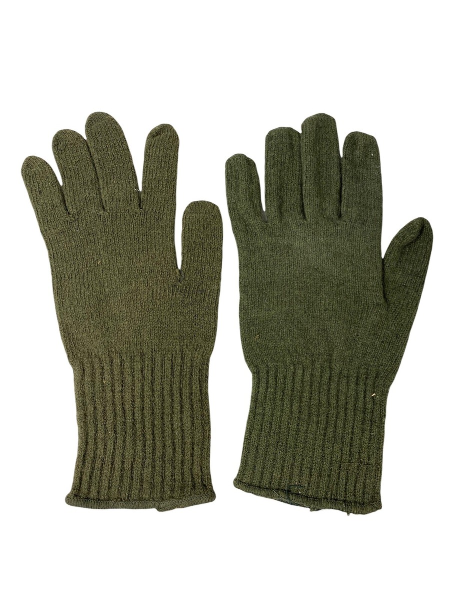Vietnam War 1975 Olive Green M1949 Knit Insert Glove Size 4 Long