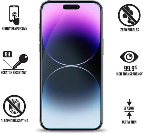 Für iPhone 14 Pro Max Anti-Blaulicht Hartglas Displayschutzfolie - Bild 2 von 7
