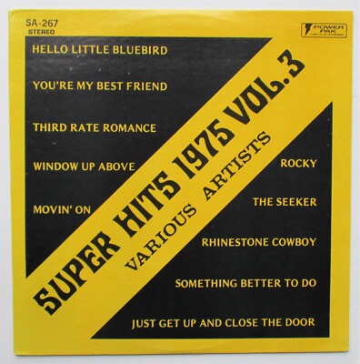 Various Artists - LP - Super Hits 1975 VOL. 3 - USA - Power Pak -SA 267 - EX/EX