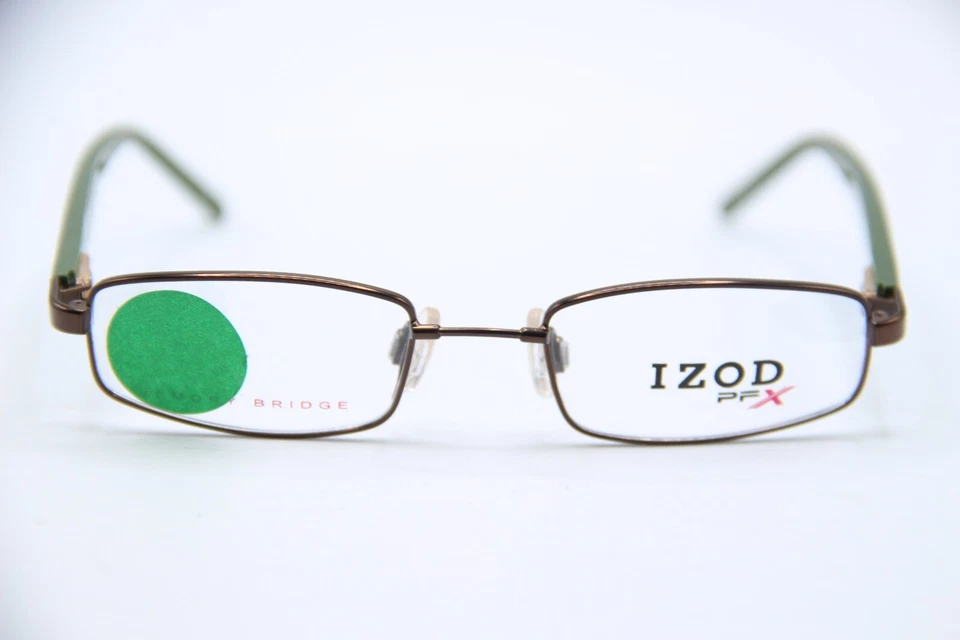 NEW IZOD PFX X78 BROWN GREEN AUTHENTIC DESIGNER FRAMES EYEGLASSES 43-17 - Image 2 of 4