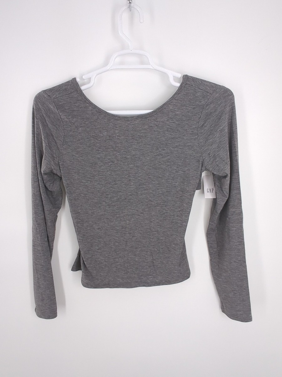 Haut Manches Longues Gap Fit Breathe Femme - Taille S, Gris, Extensible Et Confortable