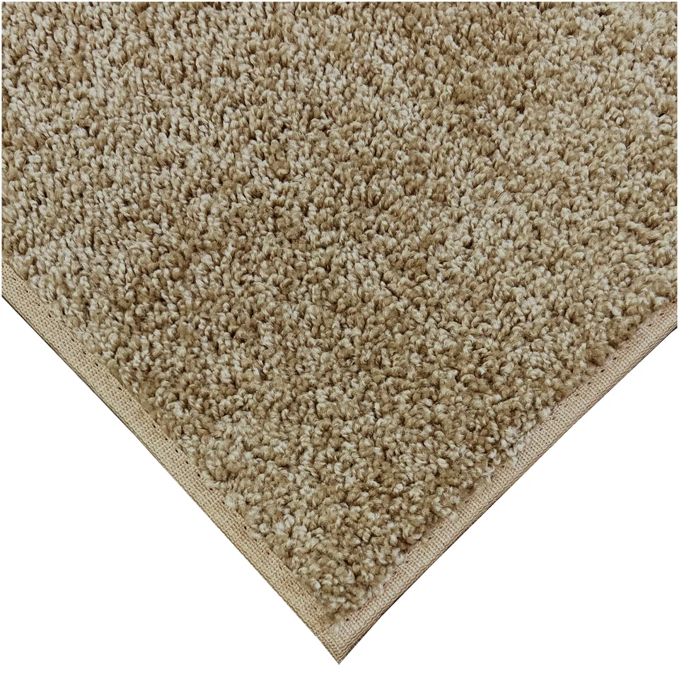Alfombra de friso suave y acogedora Koeckritz - 9' x 12', beige arena, 5/8" de grosor Foto 2 de 4