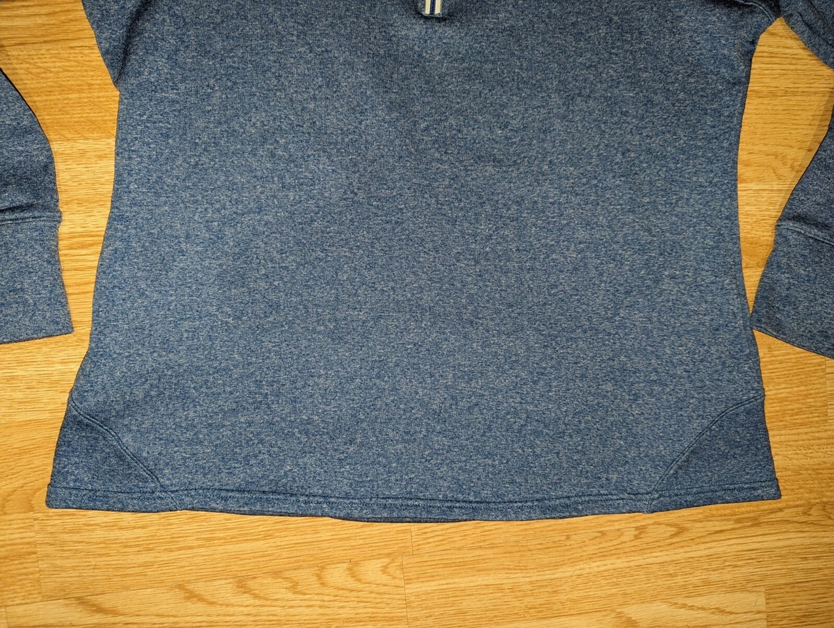 Pull Femme FootJoy Texturé Bleu Avec Demi-fermeture éclair – Thermique, Taille L